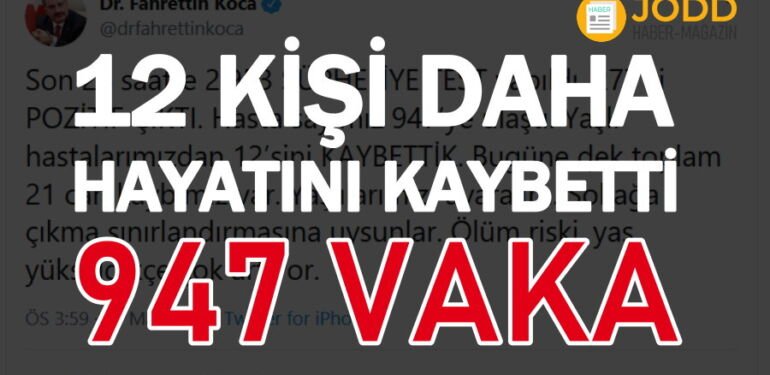 korona 21 mart vaka sayisi