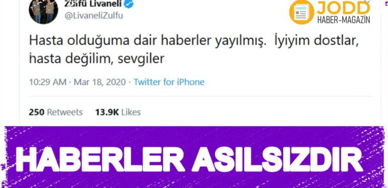 zulfu livaneli koronavirus aciklama