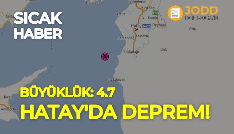 hatay yayladagi deprem 15 nisan 2020