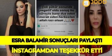 Esra Balamir COVİD-19 hastalığı yendi