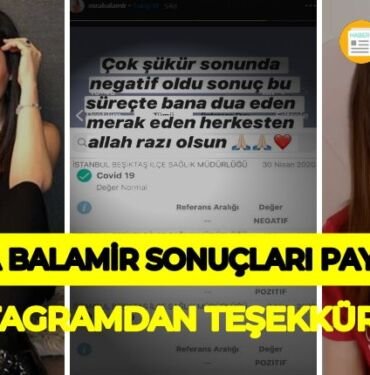 Esra Balamir COVİD-19 hastalığı yendi