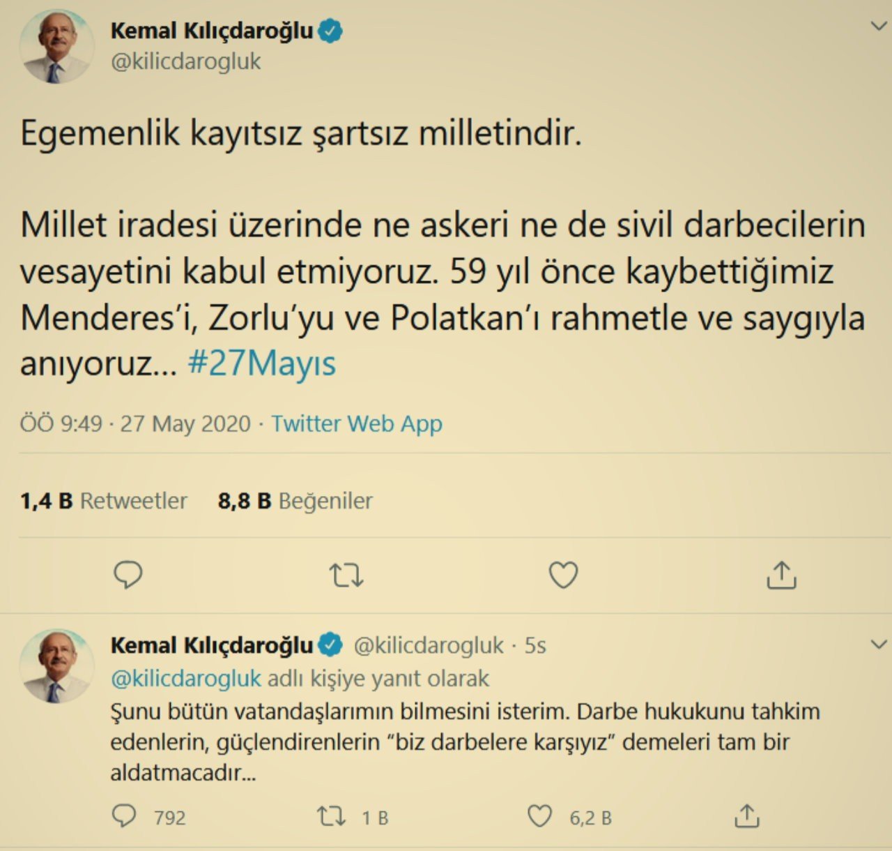 Kemal Kılıçdaroğlu: Biz darbelere karşıyız demeleri tam bir aldatmacadır