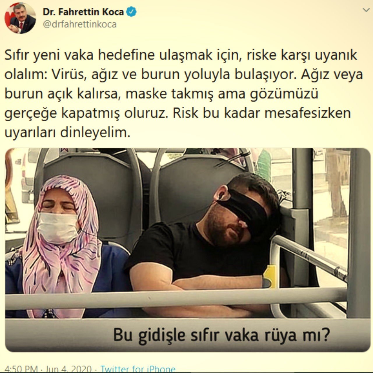 fahrettin koca maske takmayanlari eleştirdi