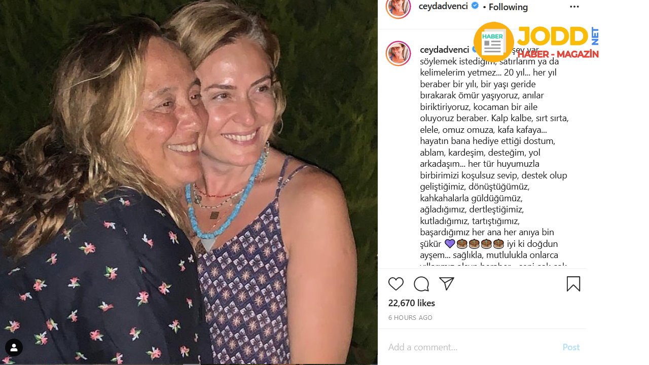 Ceyda Düvenci'den Ayşe Barım'a doğum günü kutlaması