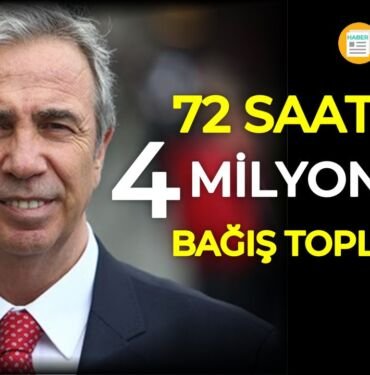 Mansur Yavaş afiyet ver 4 milyon tl bağış