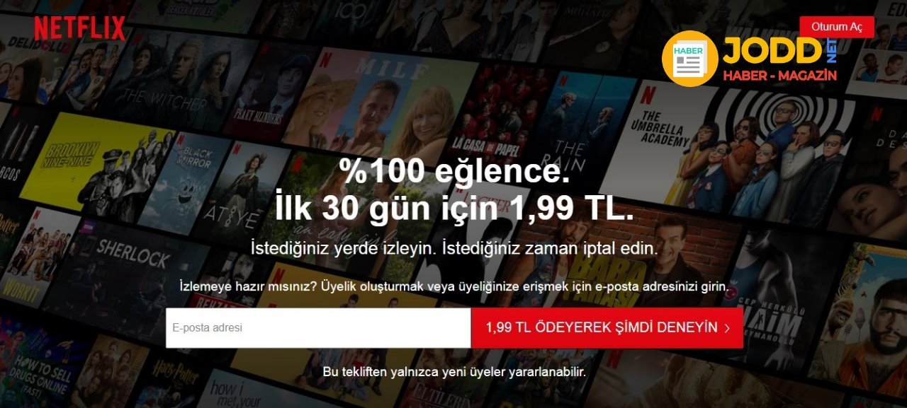 Netflix ücretsiz deneme nasıl alınır? 1,99 TL!