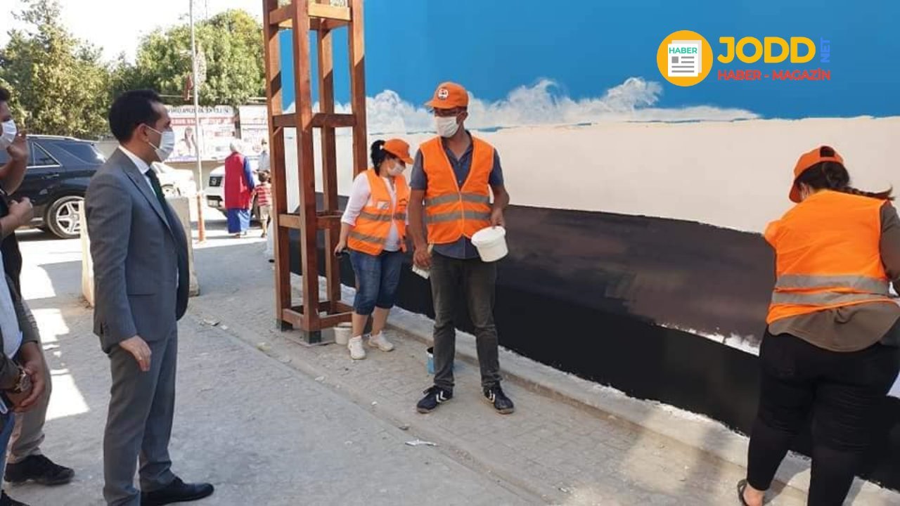 Suruç Kaymakamı Kenan Aktaş grafiti çalışmaları