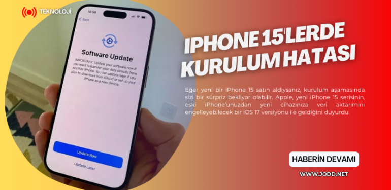 iphone 15 kurulum hatasi apple logosu kaliyor