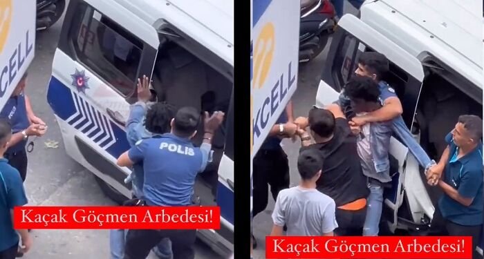 polis kacak gocmen serbest birakma