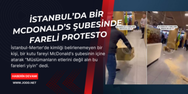 istanbul fareli mcdonalds protestosu